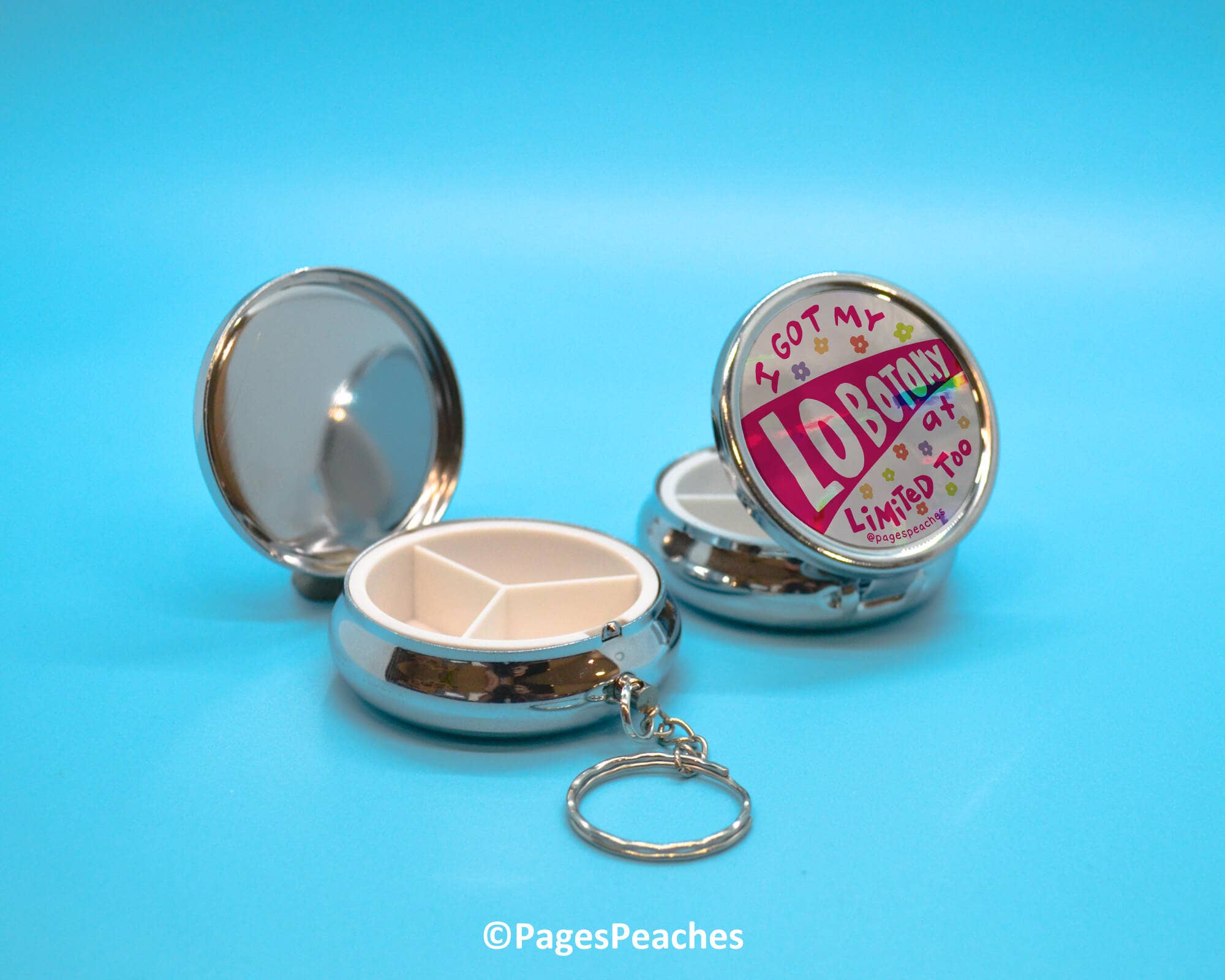 Lobotomy Pill Case With 3-Way Organizer