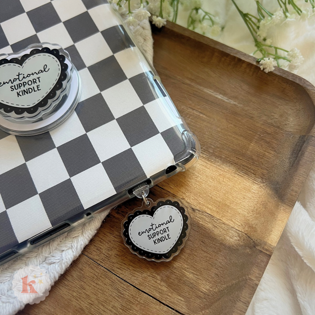 Emotional support Kindle Charm, USB Charm, bookish merch 