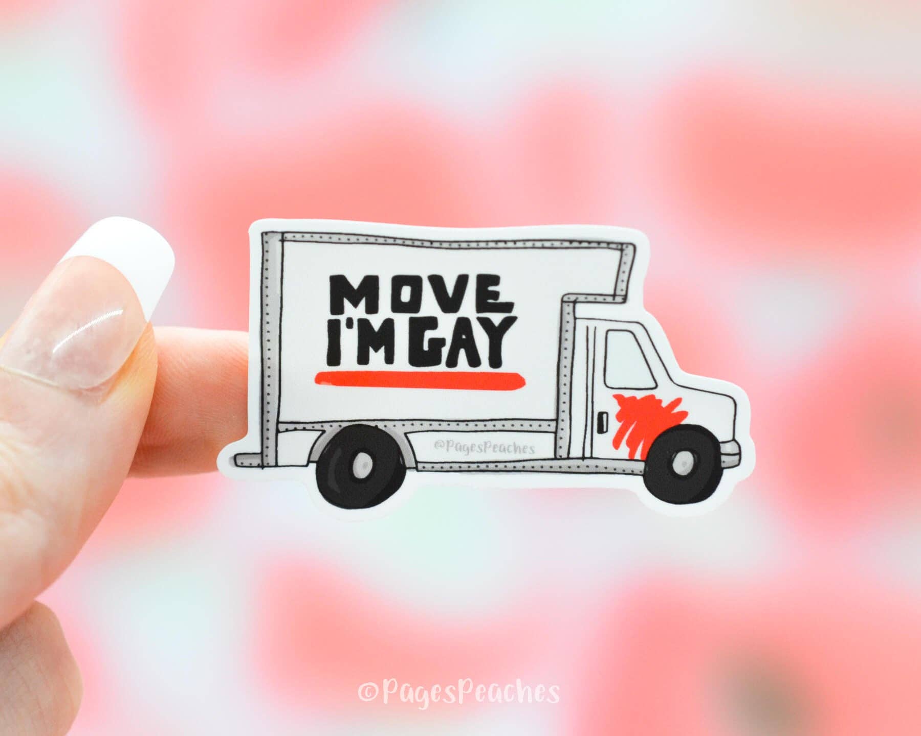 Move I'm Gay U-Haul Waterproof Vinyl Sticker