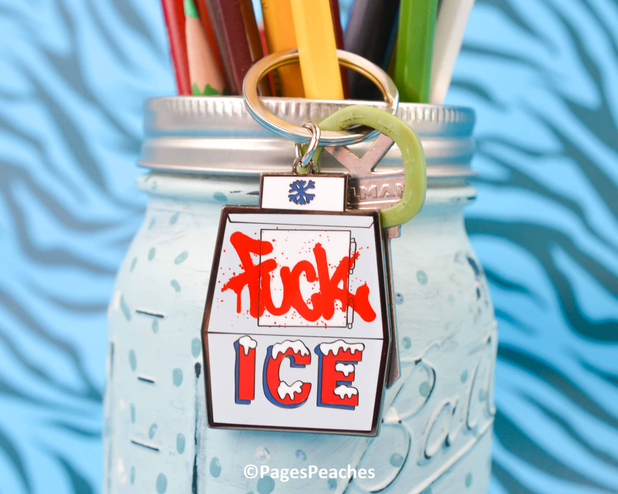 Fuck Ice Keychain