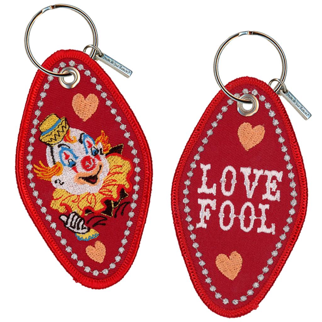 Love Fool Embroidered Keychain