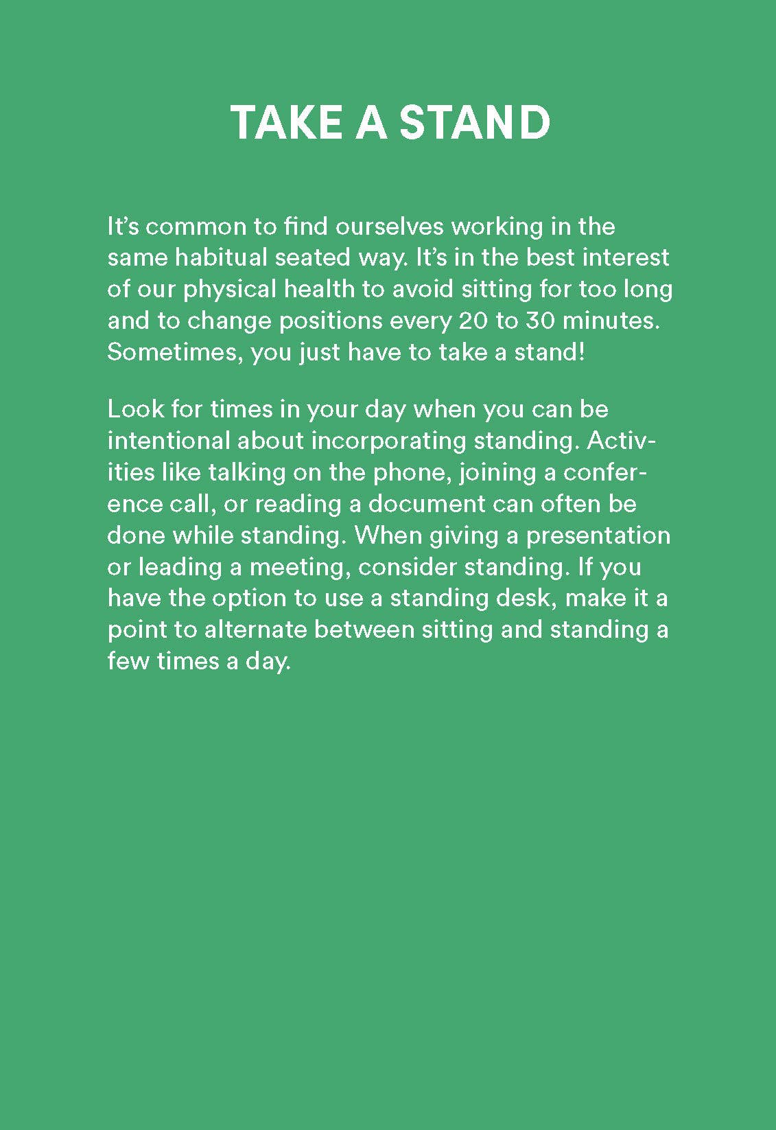 The Work Wellness Deck