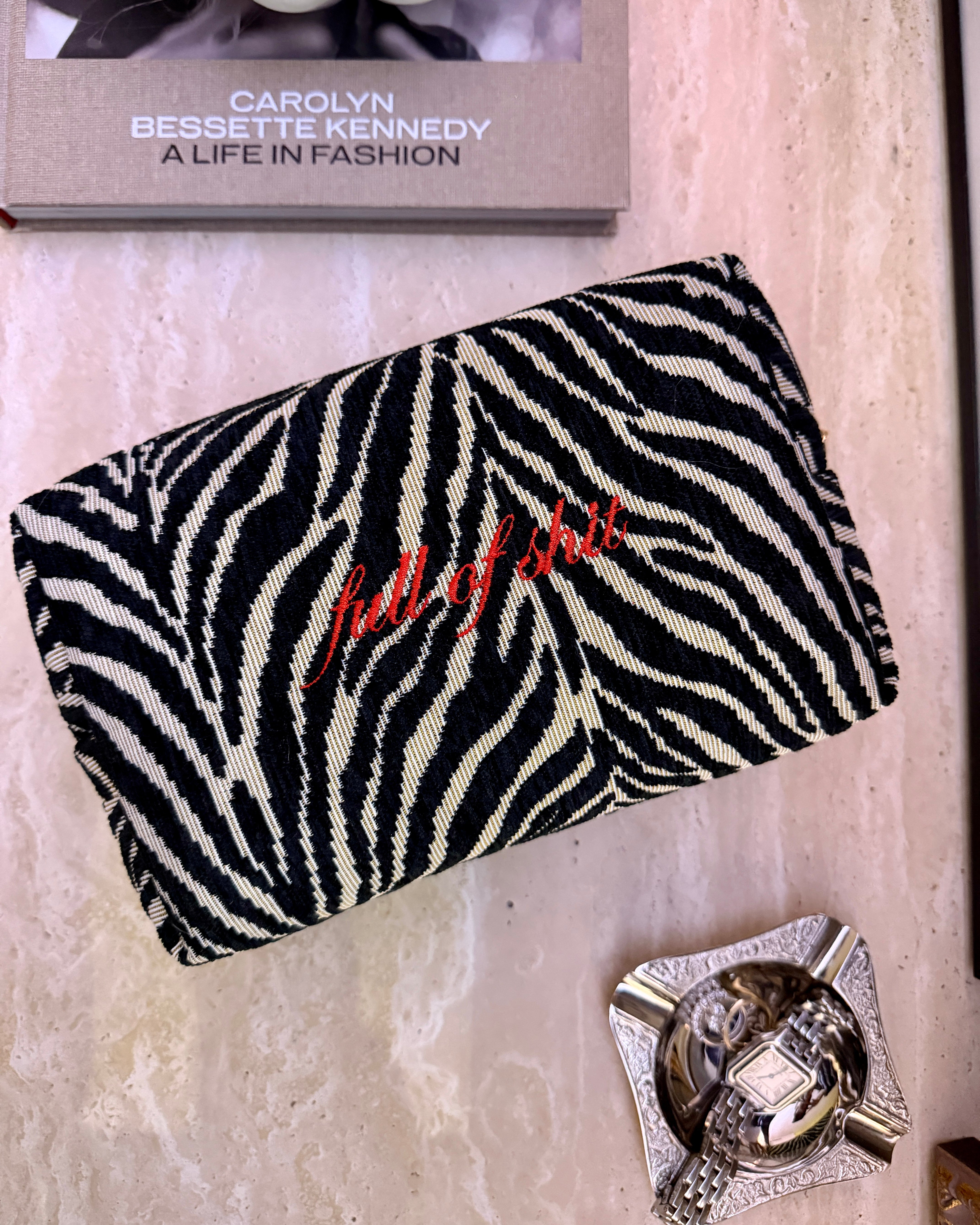 Custom Zebra Cosmetic Bag