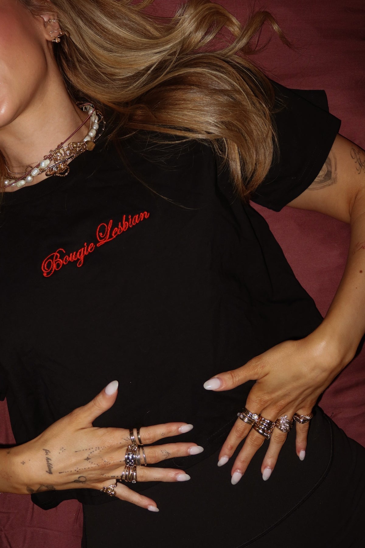 Bougie Lesbian Black Cropped Tee