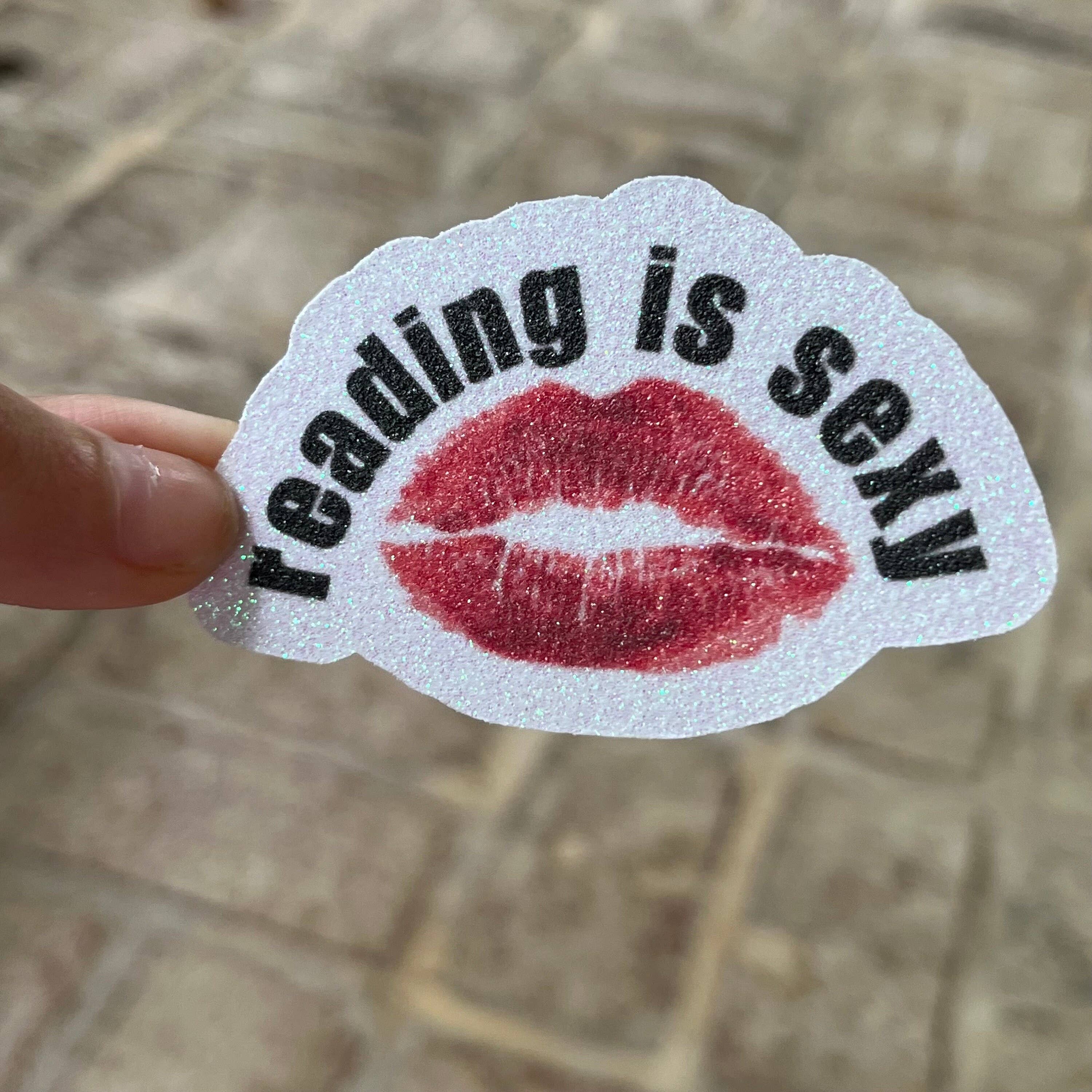 Reading Is Sexy Lipstick Kiss Die-Cut Sticker