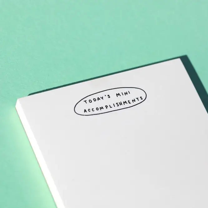 Today's Mini Accomplishments Riso Notepad