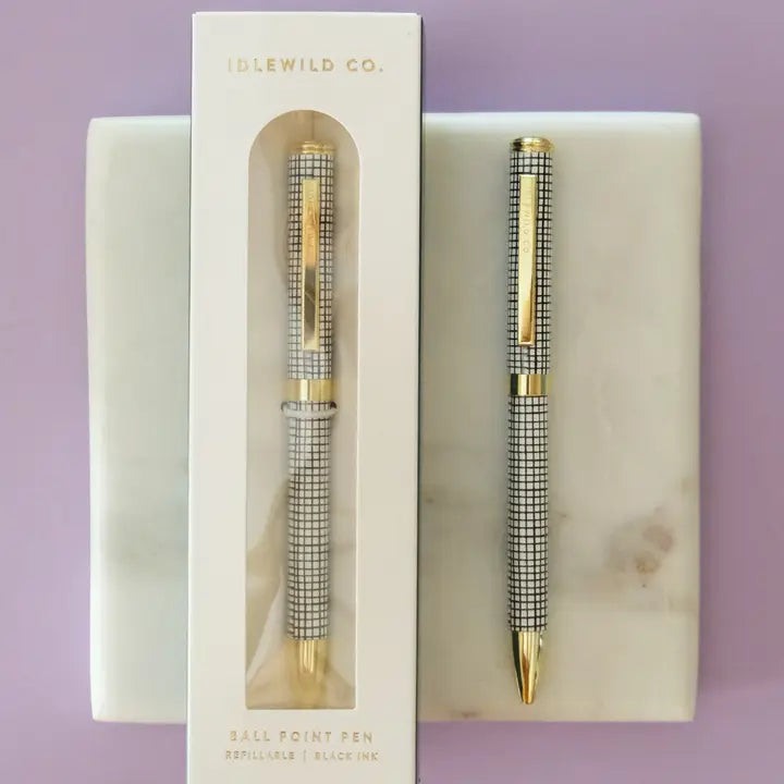 Grid Ballpoint Luxe Pen