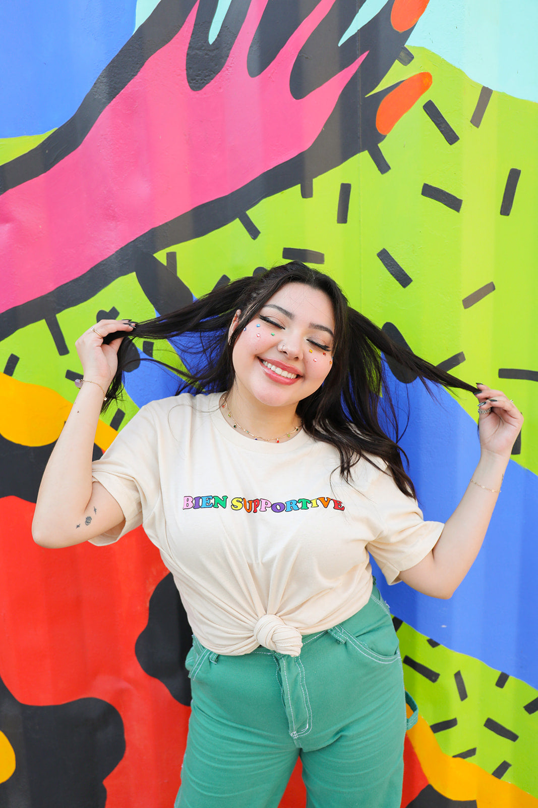 Bien Supportive PRIDE Tee (Ivory Tee- Screen Printed)