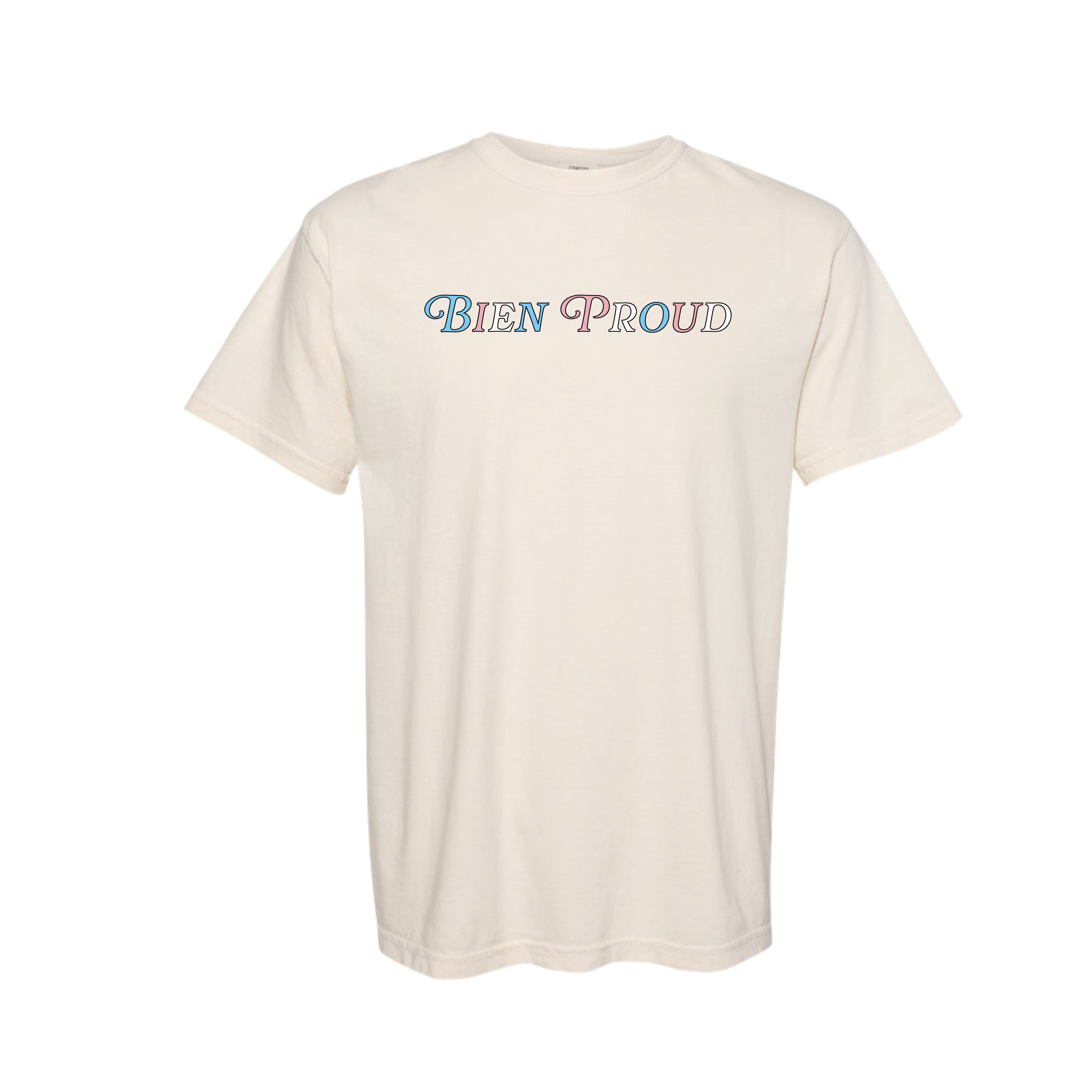 Bien Proud (JZD's Version) Ivory Tee/ Trans Colors (Screen Printed)