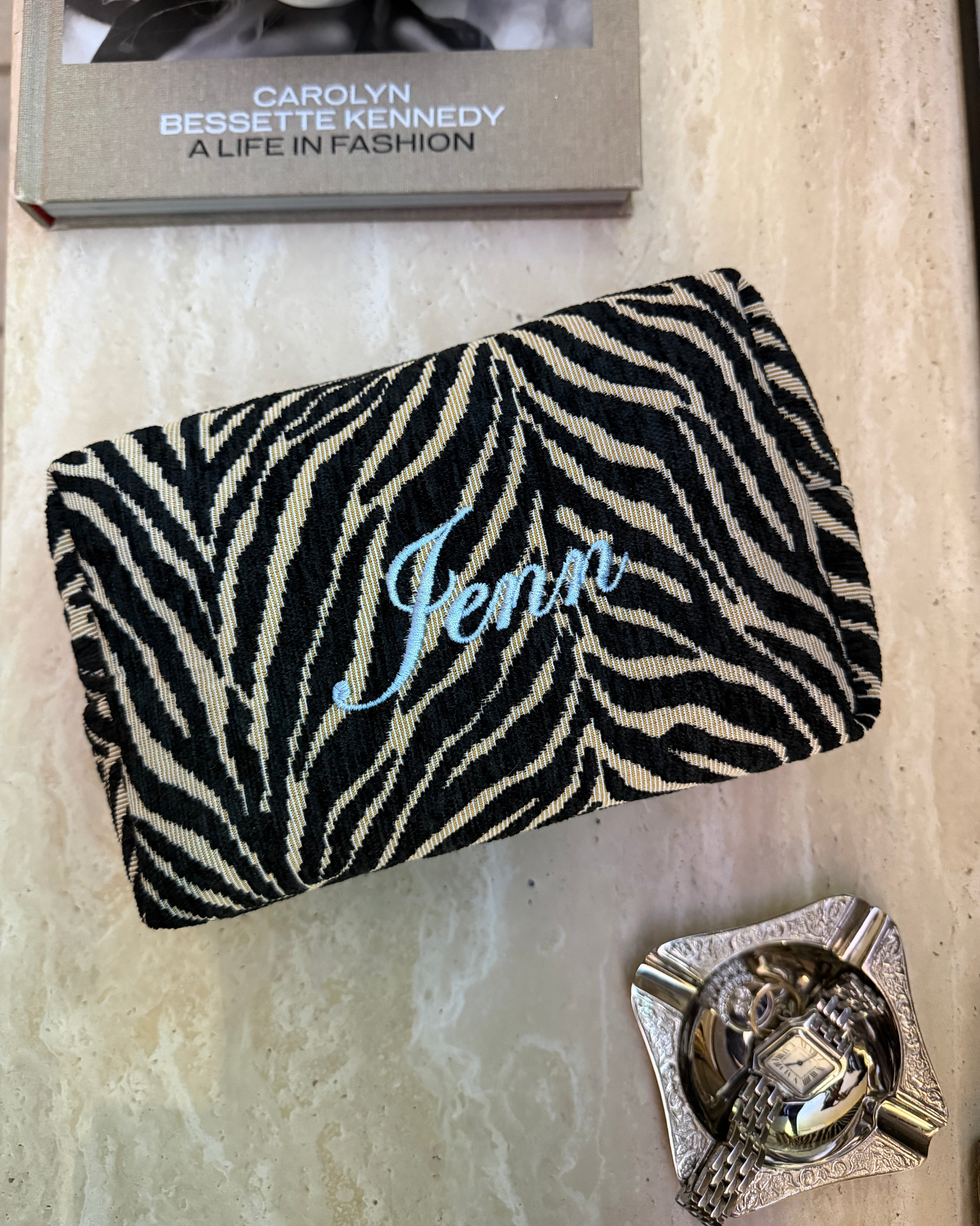 Custom Zebra Cosmetic Bag