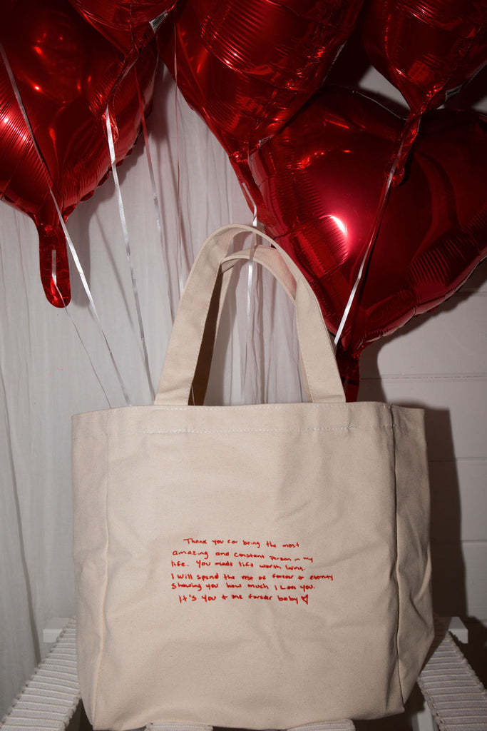 Custom Handwriting Tote Bag