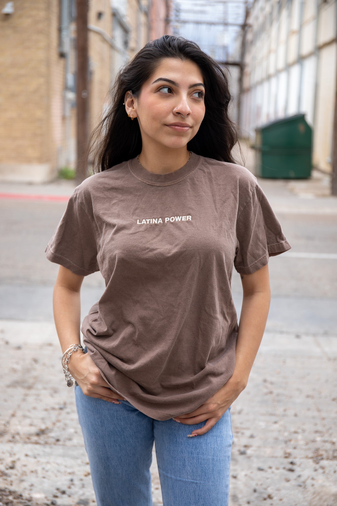 Latina Power Embroidered Tee