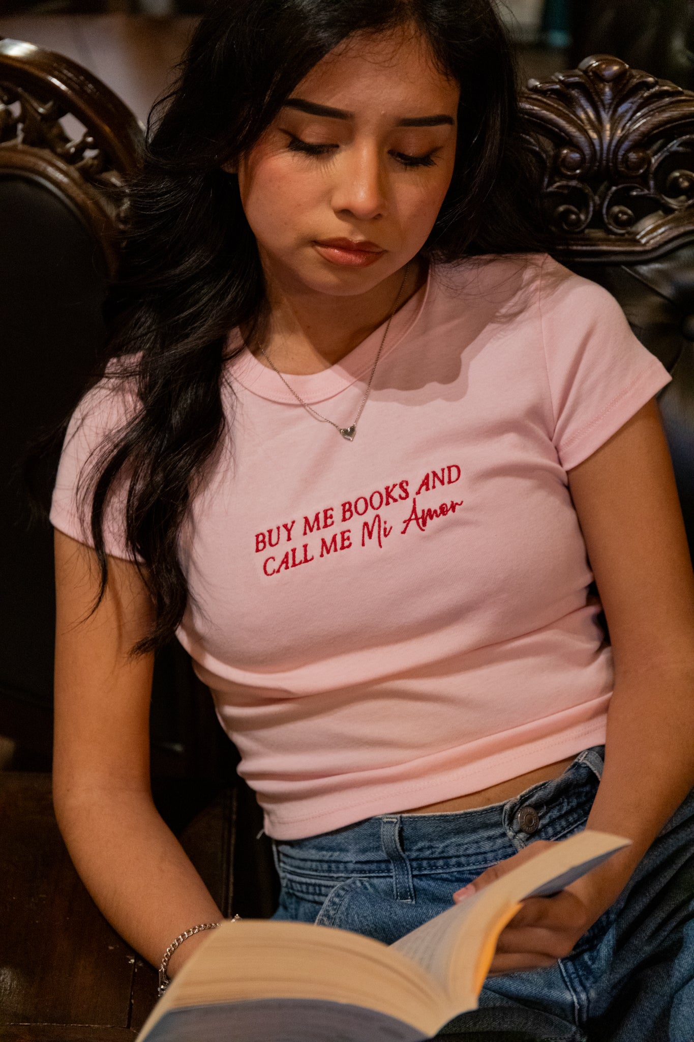 Buy me books baby tee