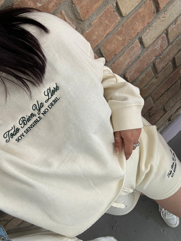 Soy Sensible No Debil Cropped Sweatshirt