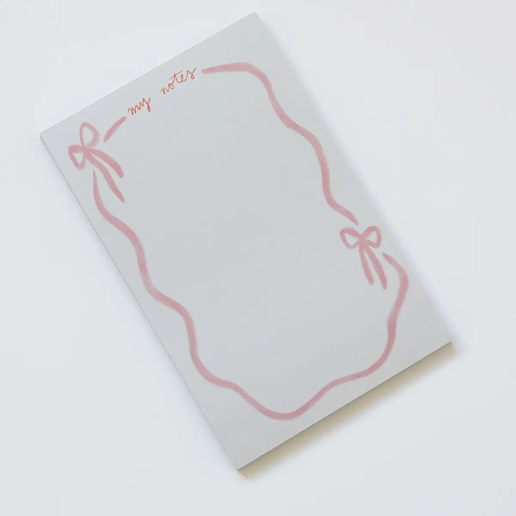 Pink Ribbon Bow Notepad