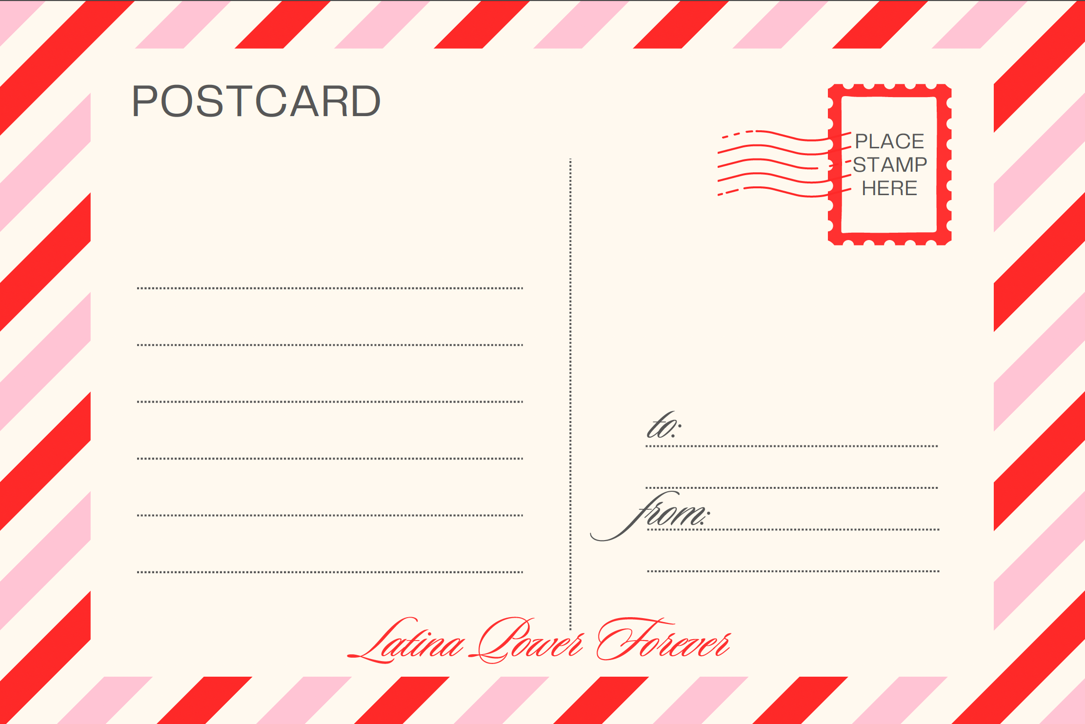 Latina Power Postcard