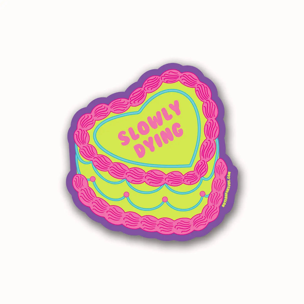 Slowly Dying Retro Cake Sticker