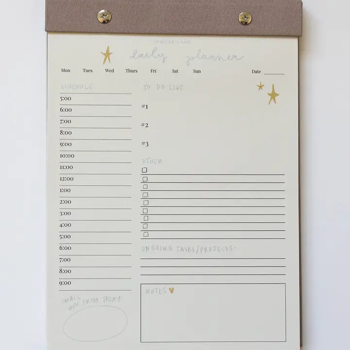 Daily Planner Notepad (Blush Pink)