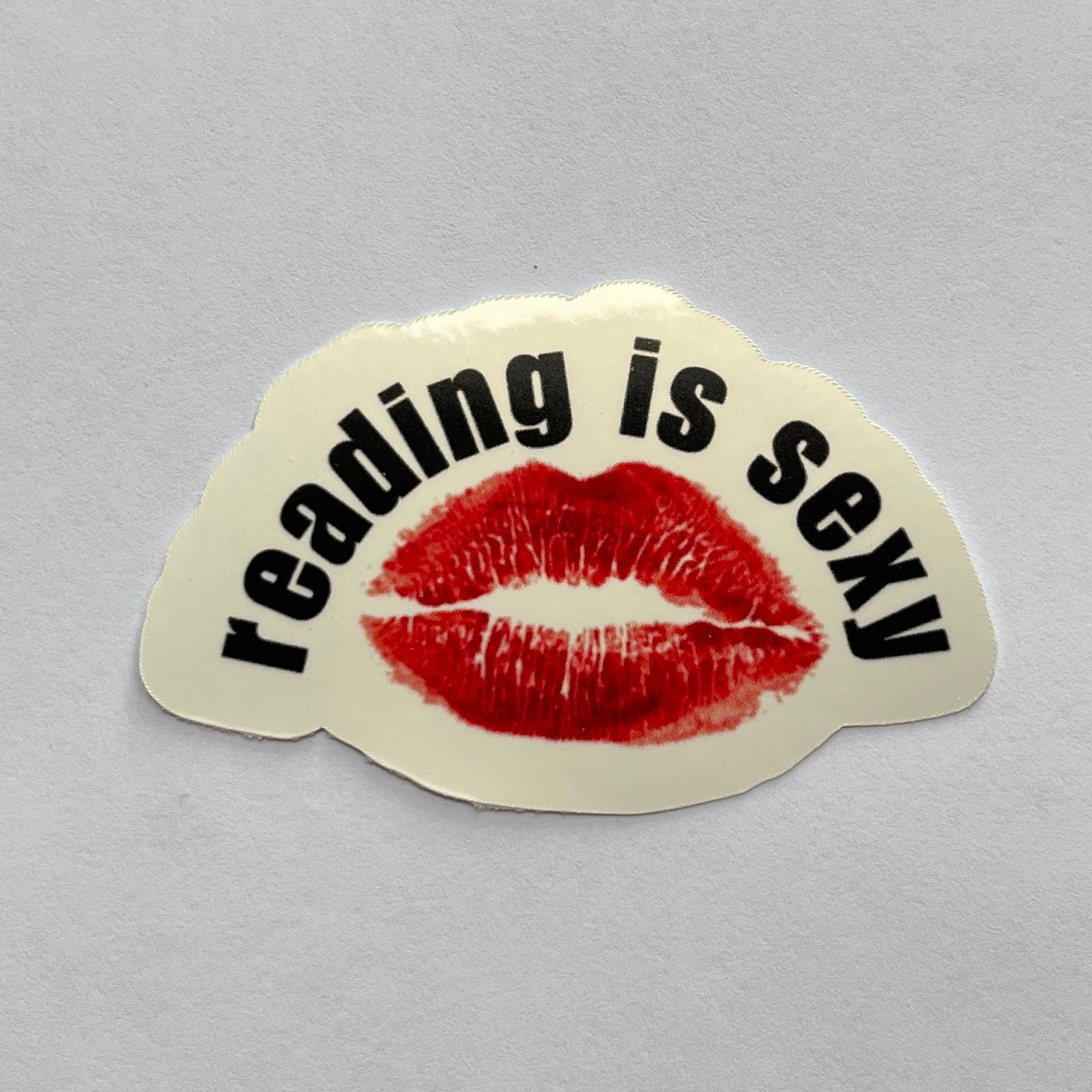 Reading Is Sexy Lipstick Kiss Die-Cut Sticker