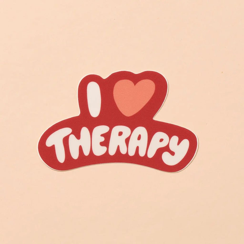 I Heart Therapy Vinyl Sticker