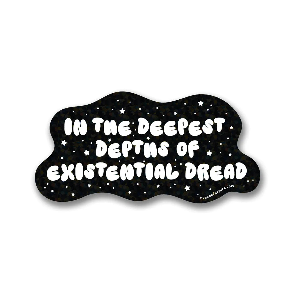 Depths of Existential Dread Glitter Sticker