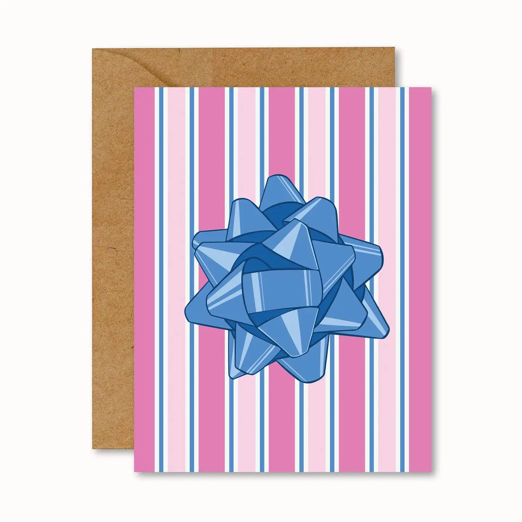 Striped Christmas Present Card