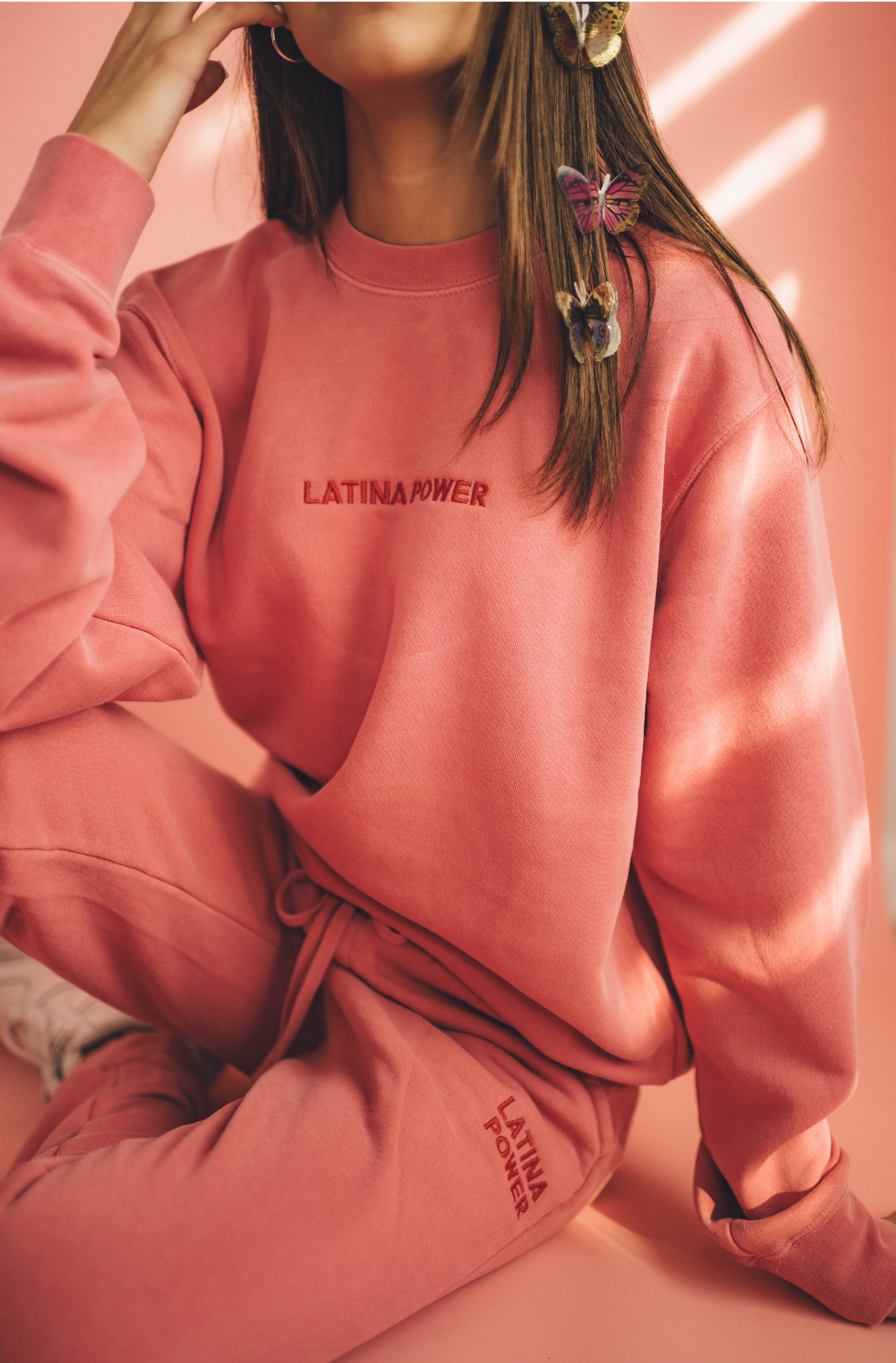 Pink Latina Power Pullover