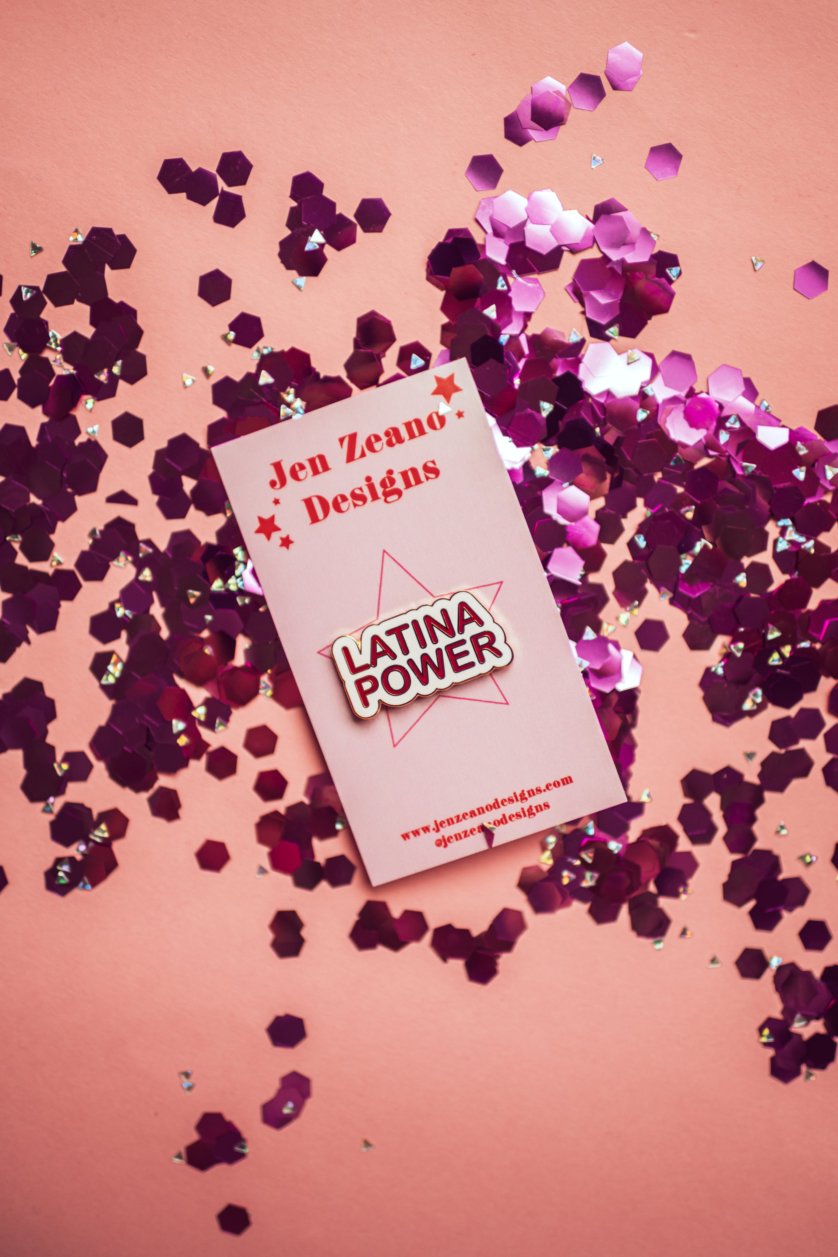 Latina Power Enamel Pin